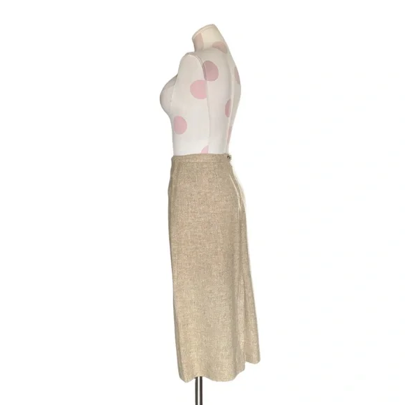 Prestige Wool Blend Skirt – Tan Beige - Large - Picture 8 of 11